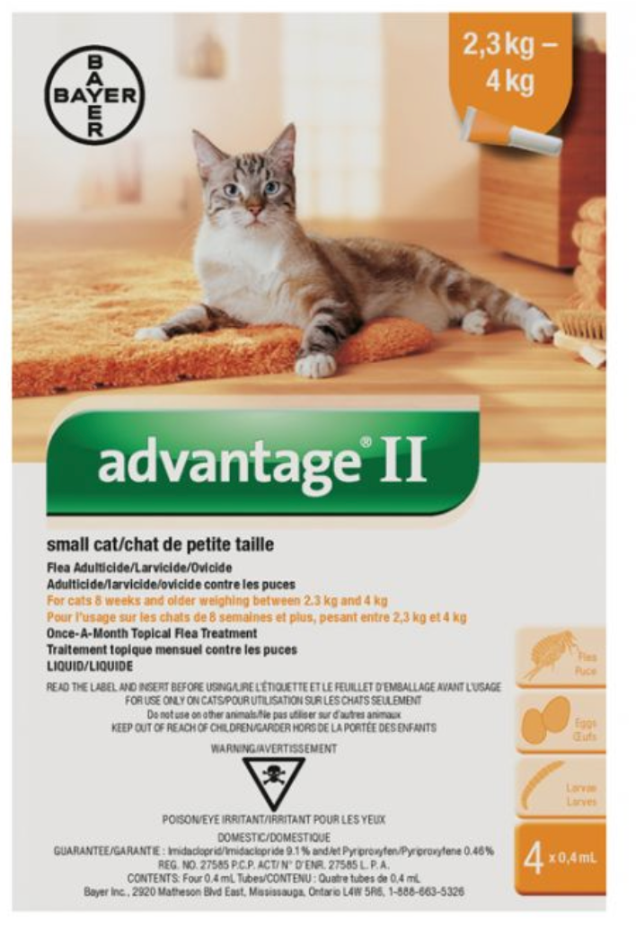 Advantage II for Small Cats Laura Jane s Pet Food and Supplies