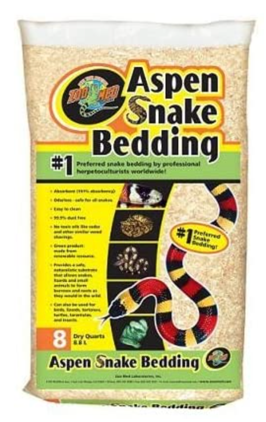 Zoo Med Aspen Snake Bedding - 8 Qts